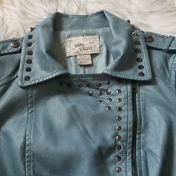 Blue Biker Jacket - Picture 7 of 13
